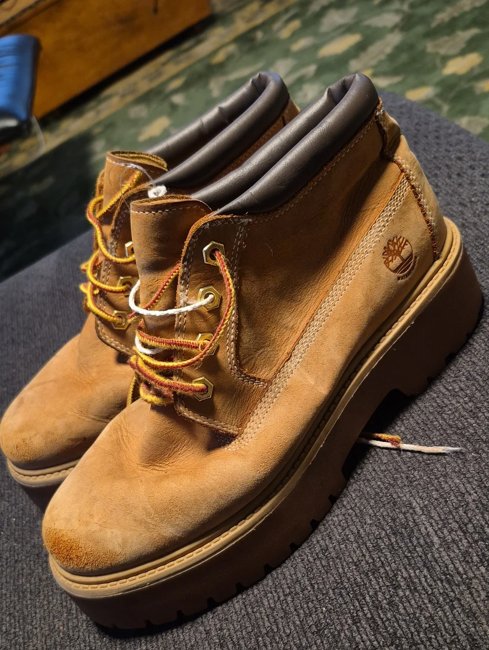 Timberland Wheat Nubuck Men’s Lace-Up Work Boots